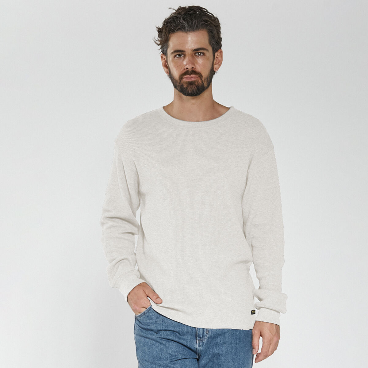 Hard Yakka x Thrills Waffle Long Sleeve Crew | Hard Yakka