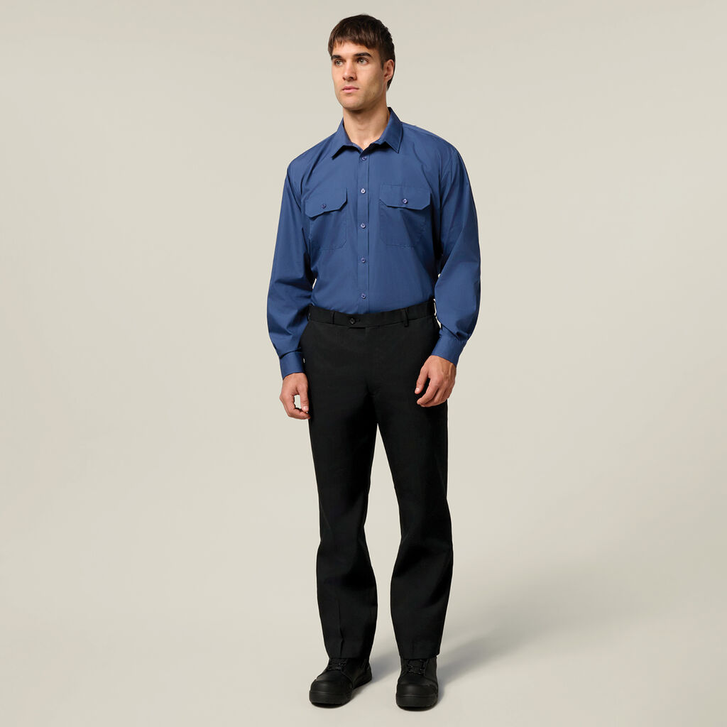 Long Sleeve Permanent Press Crease Free Poly Cotton Shirt