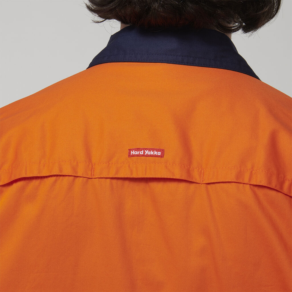 Core Hi-Vis Long Sleeve 2 Tone Vented Cotton Shirt