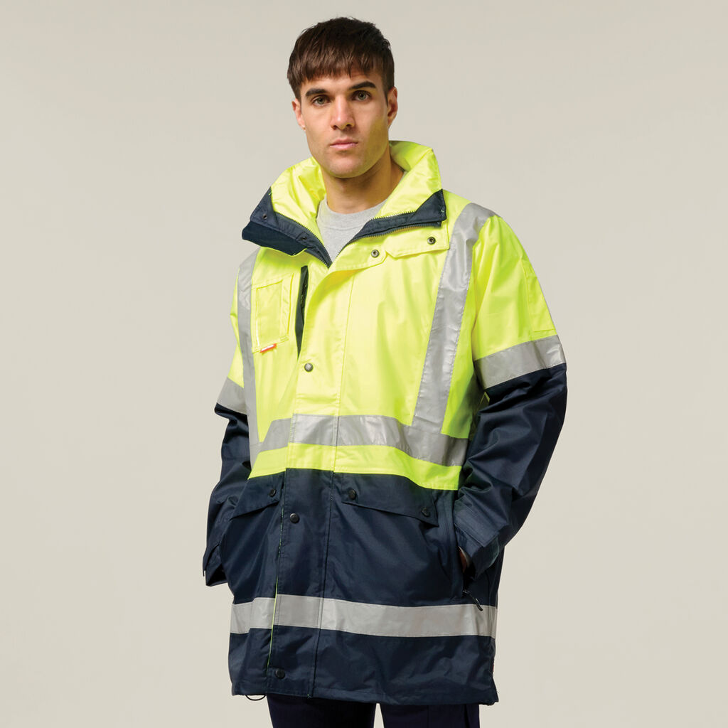 Hi-Vis 4-In-1 Taped Wet Weather Jacket