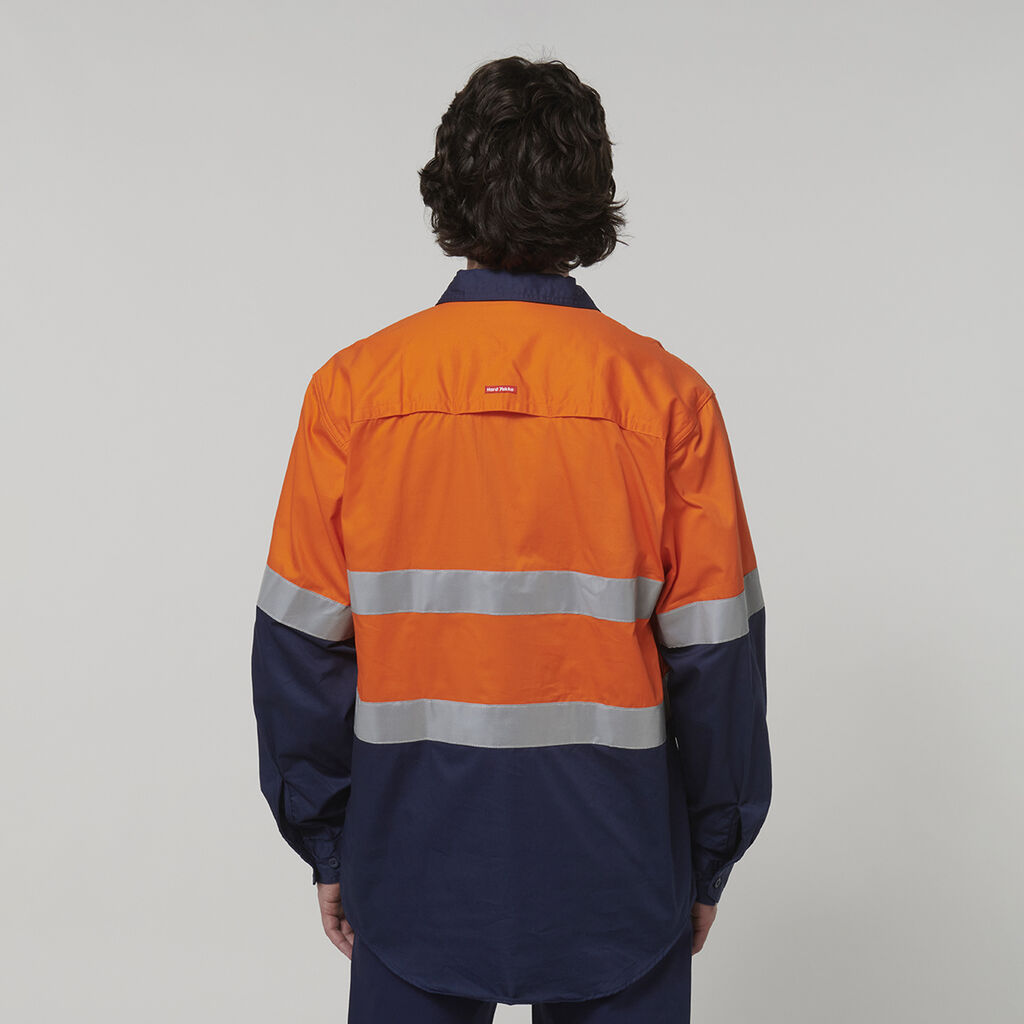 Core Hi-Vis Long Sleeve 2 Tone Taped Vented Cotton Shirt