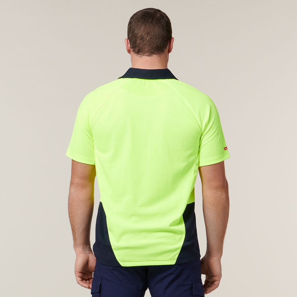 KOOLGEAR HI-VIS 2 TONE VENTED SHORT SLEEVE POLO