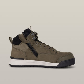 3056 Lace Zip Safety Boot - Cedar