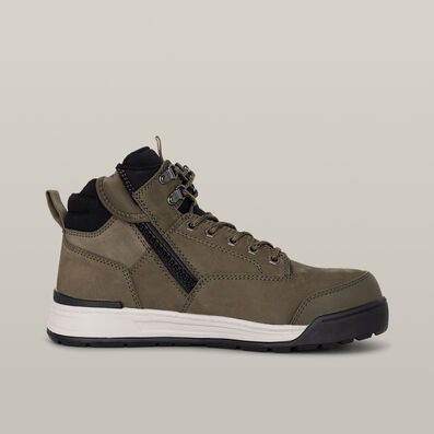 3056 Lace Zip Safety Boot - Cedar