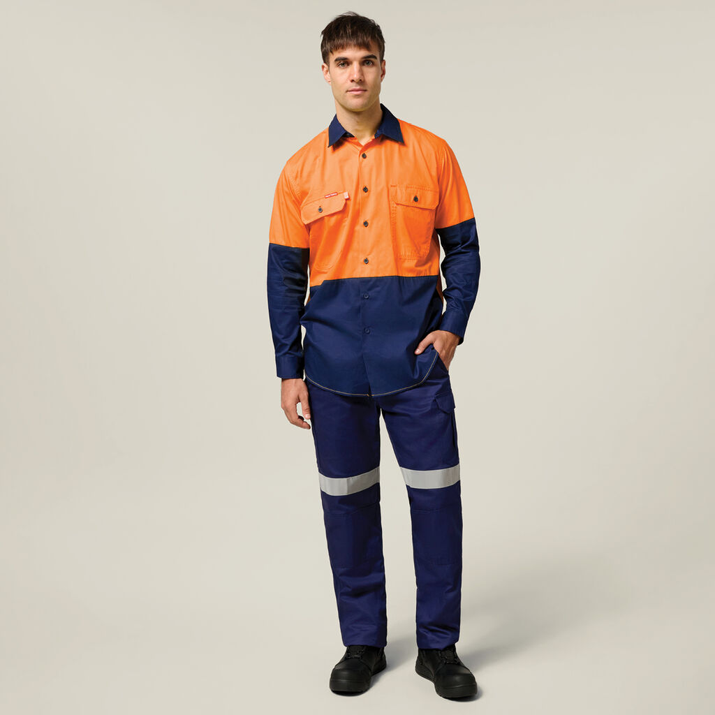 Core Hi-Vis 2 Tone Vented Long Sleeve Shirt