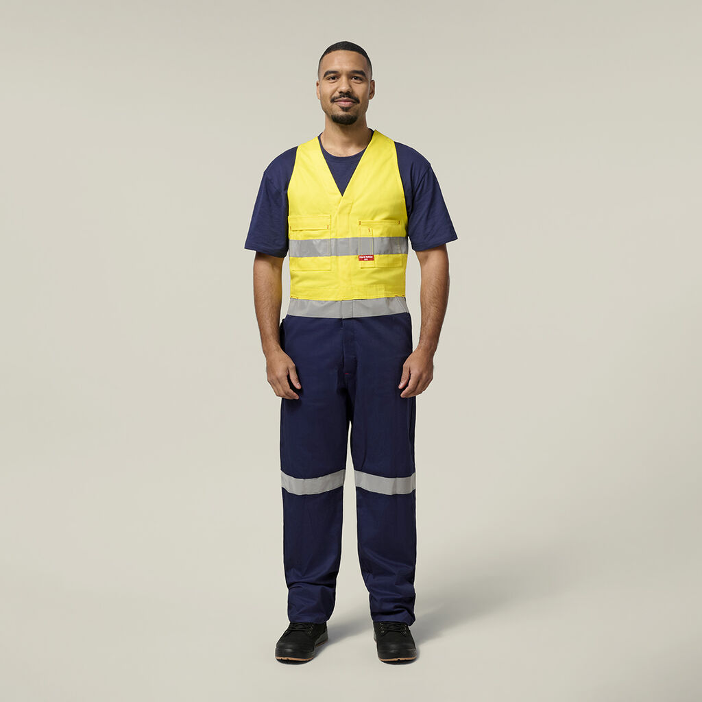 Hi-Vis 2Tone Action Back Cotton Taped Overall