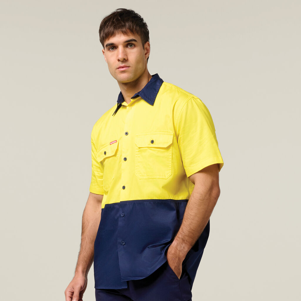 Core Hi-Vis Light Weight Vented Short Sleeve Cotton Shirt