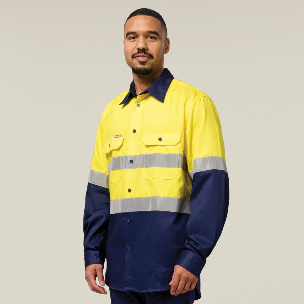 Core Hi-Vis 2 Tone Taped Cotton Drill Shirt