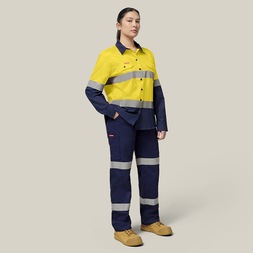 Women's Hi-Vis Lightweight 2 Tone Taped Long Sleeve Shirt