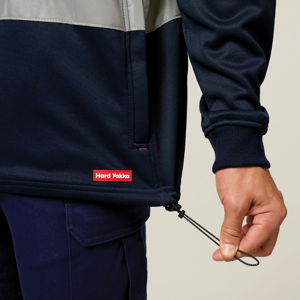 Hi-Vis 2 Tone 1/4 Zip Brushed Taped Fleece Jumper