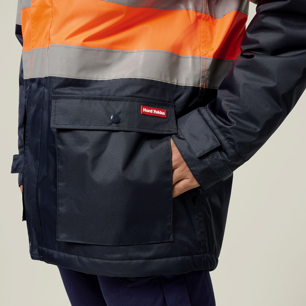 Core Hi-Vis 2 Tone Taped Quilted Waterproof Jacket