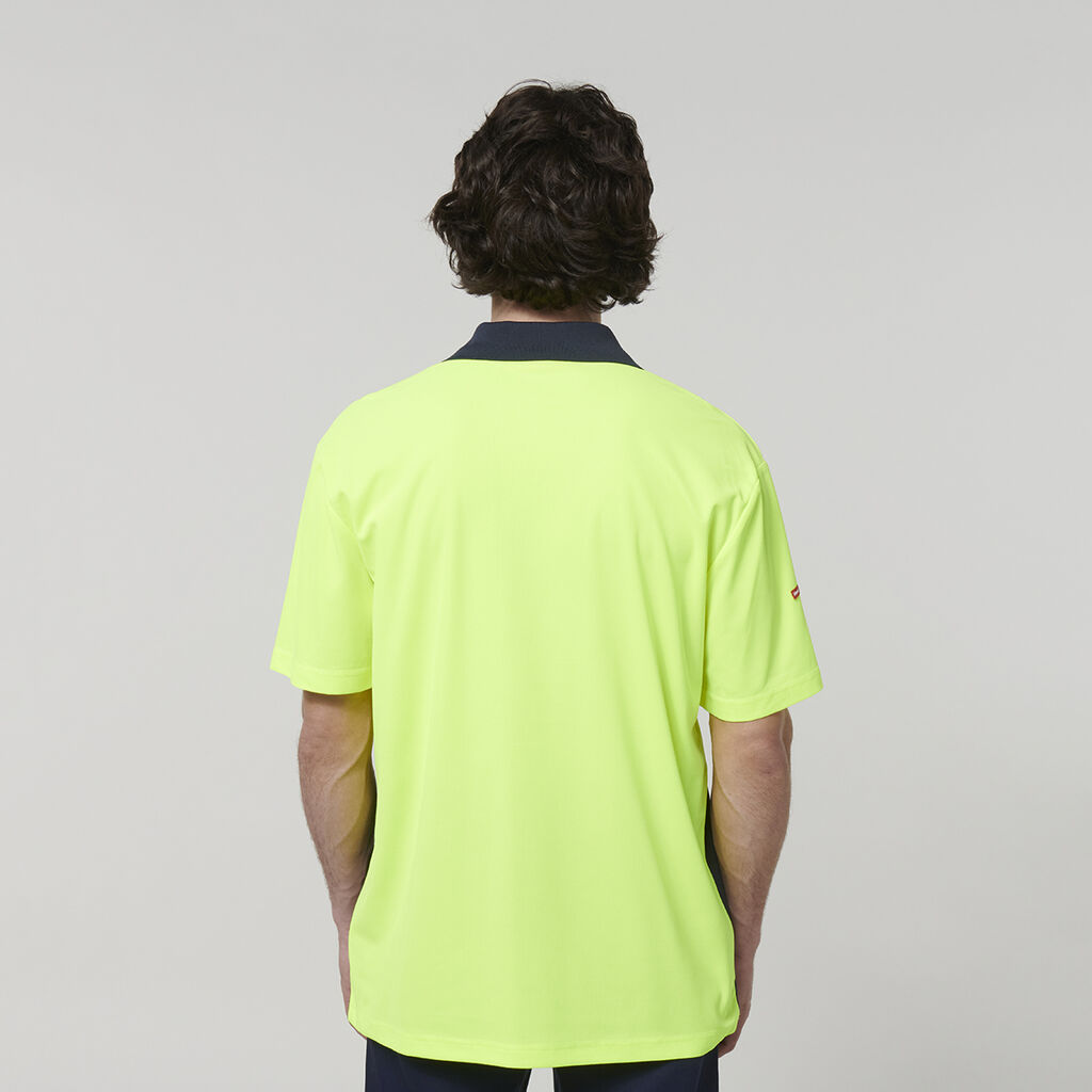 Mens Short Sleeve Hi Vis Polo