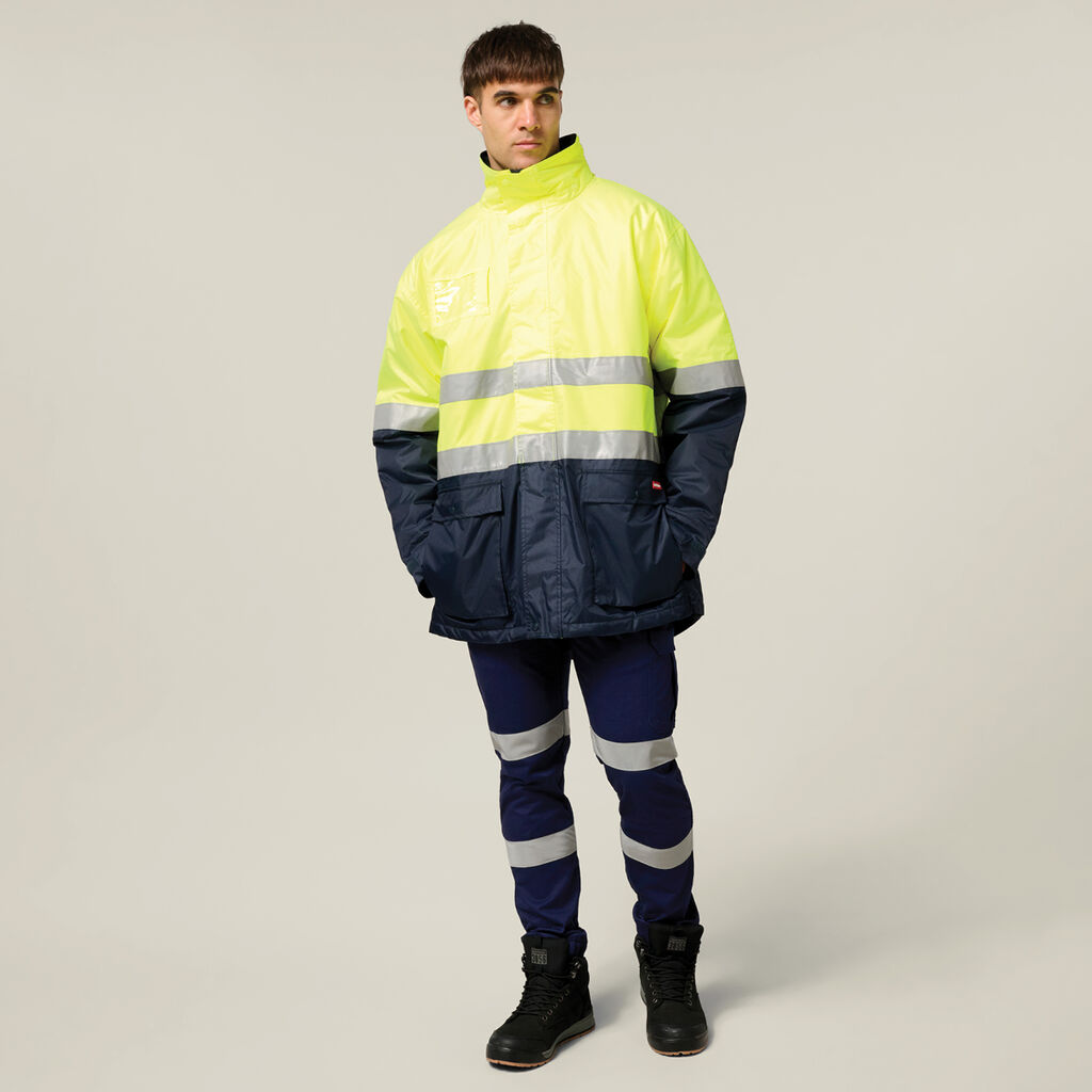 Core Hi-Vis 2 Tone Taped Quilted Waterproof Jacket