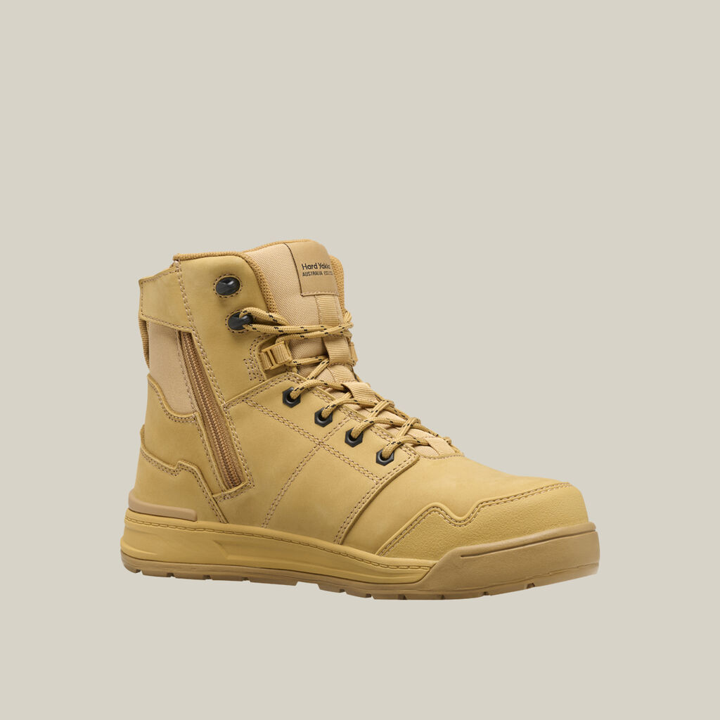 Evolution Lace Up & Side Zip 6" Steel Toe Safety Boot - Wheat