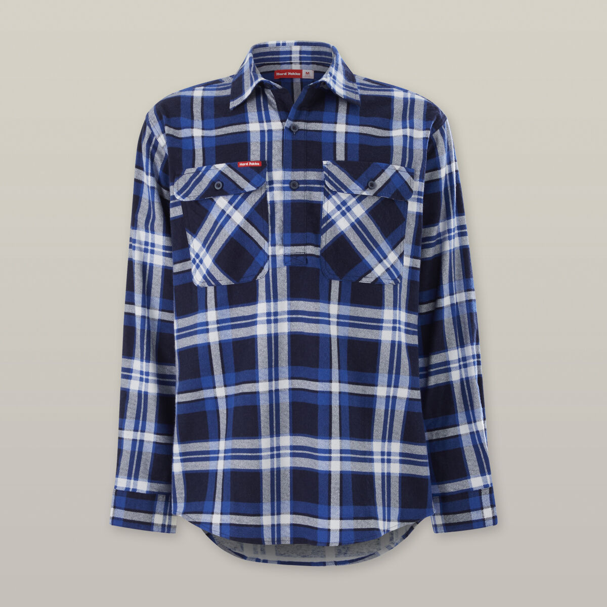 Core Long Sleeve Closed Front Check Flannel Shirt | Hard Yakka