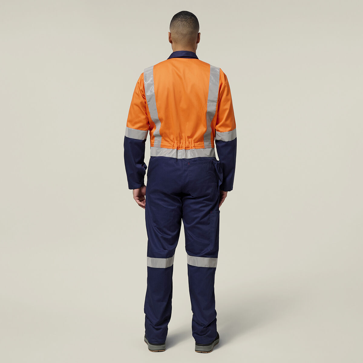 Hi-Vis 2Tone Taped Cotton Drill Coverall | Hard Yakka Australia