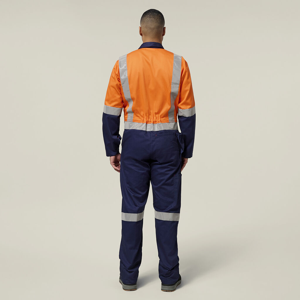 Hi-Vis 2Tone Taped Cotton Drill Coverall