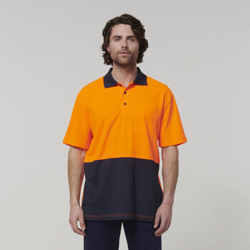 Mens Short Sleeve Hi Vis Polo