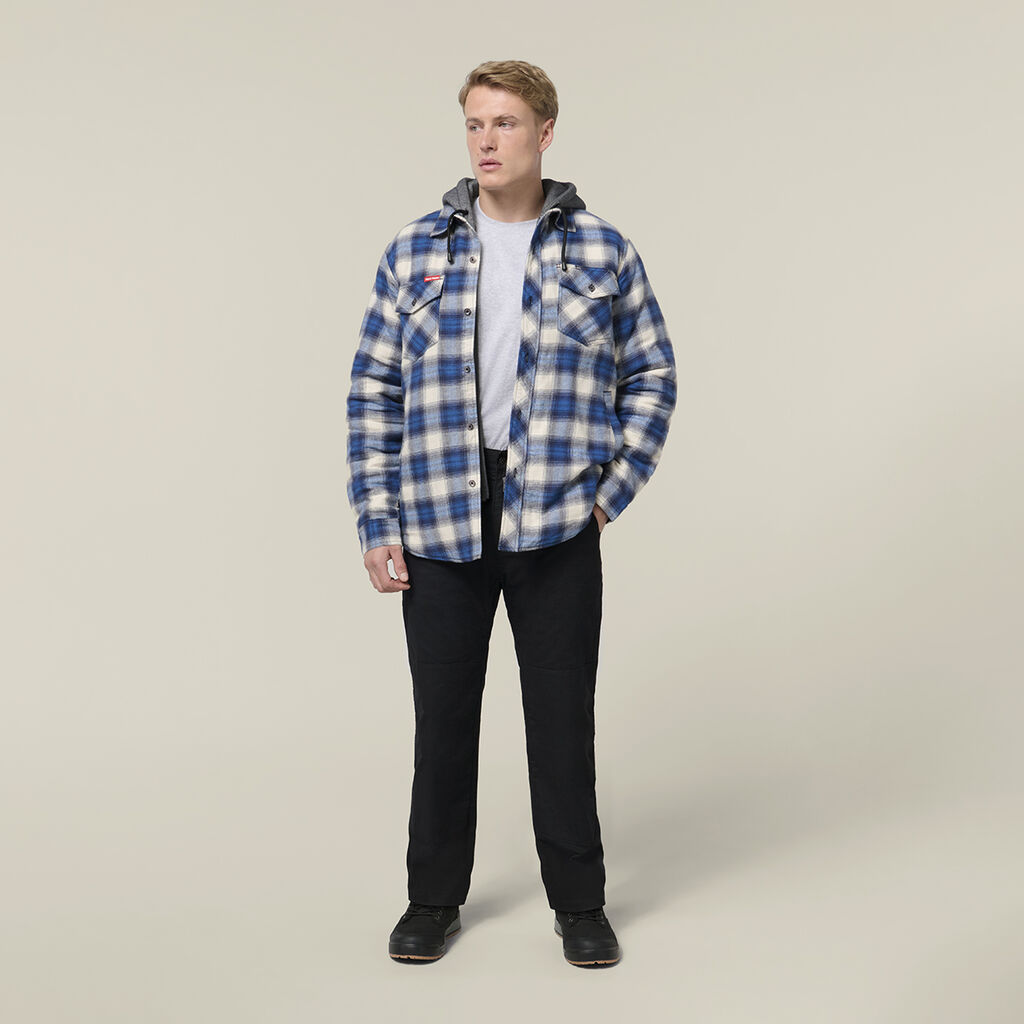 Quilted Flannel Hooded Shacket