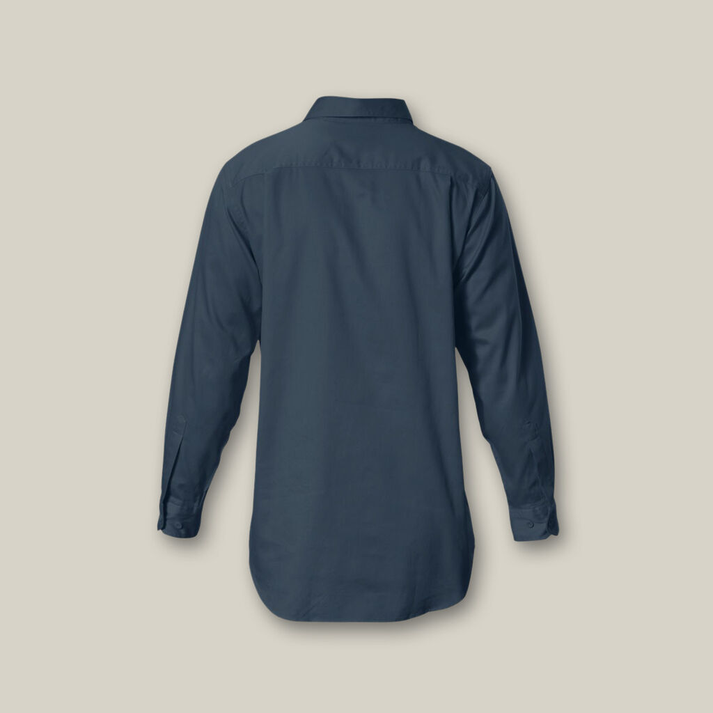 Long Sleeve Drill Closed Front Shirt