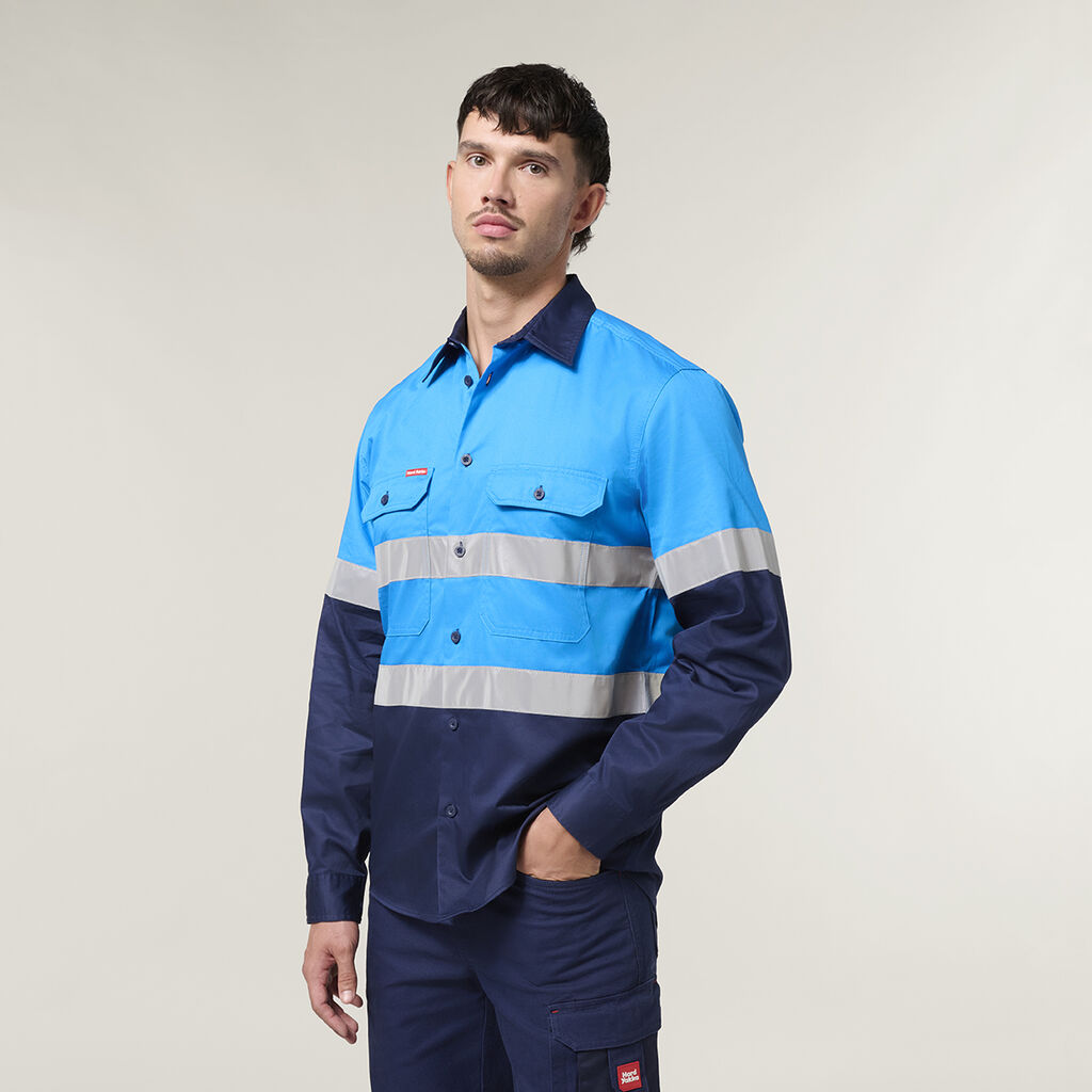 Core Long Sleeve Lightweight Spliced Taped Vented Drill Shirt