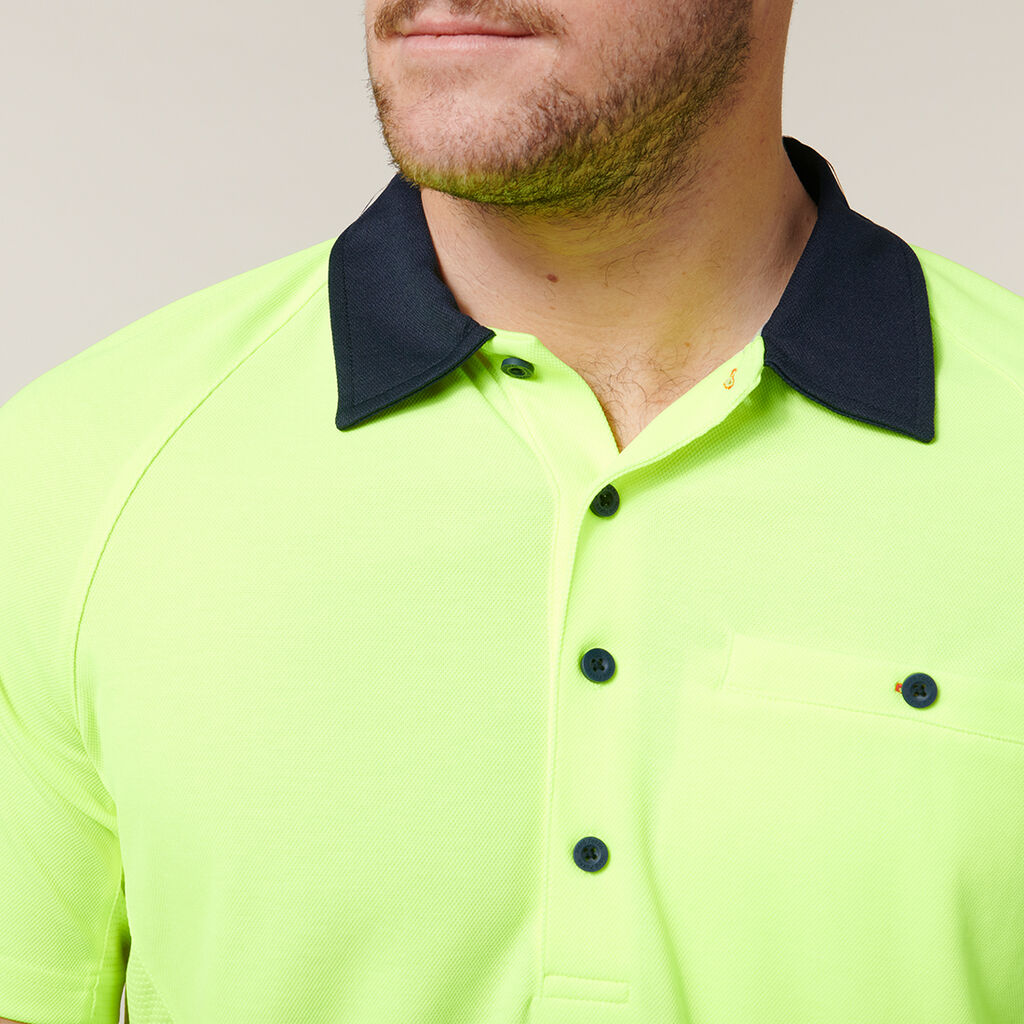 KOOLGEAR HI-VIS 2 TONE VENTED SHORT SLEEVE POLO