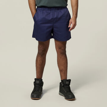 Relaxed Fit Elastic Waist Cotton Drill Short