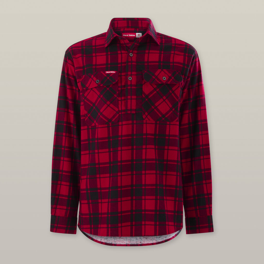Core Long Sleeve Closed Front Check Flannel Shirt