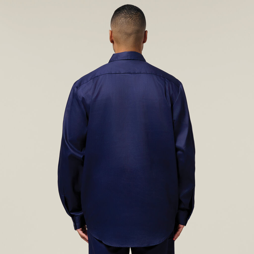 Long Sleeve Closed Front Cotton Drill Work Shirt
