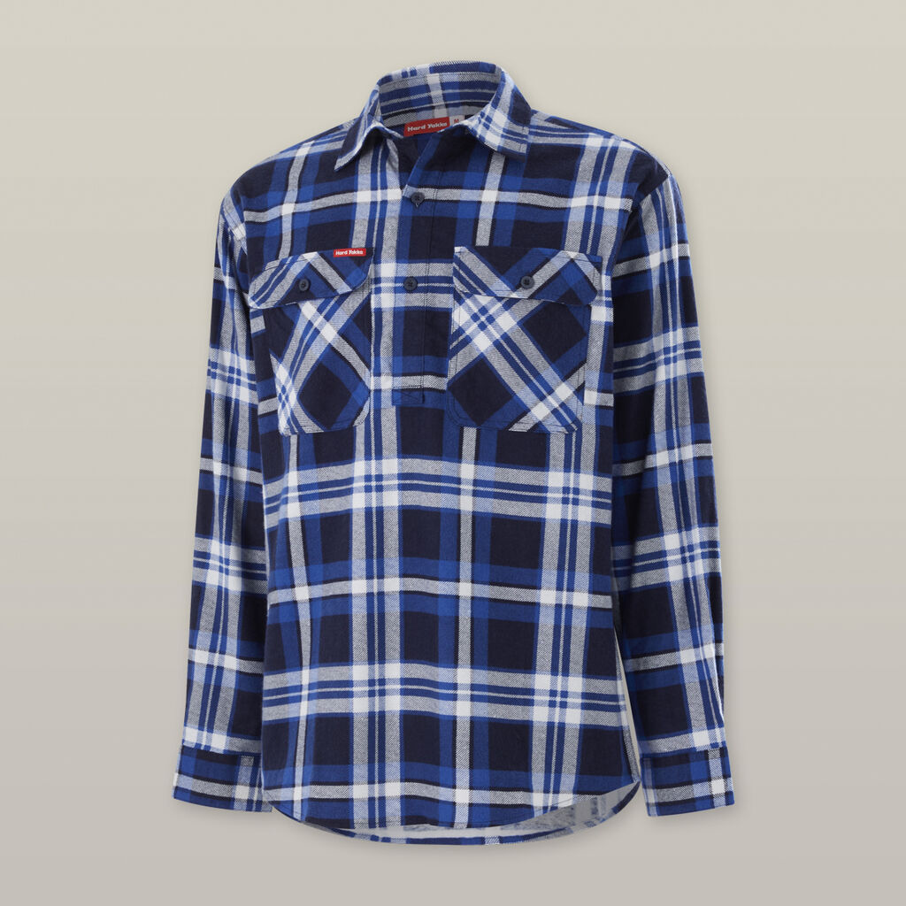 Core Long Sleeve Closed Front Check Flannel Shirt