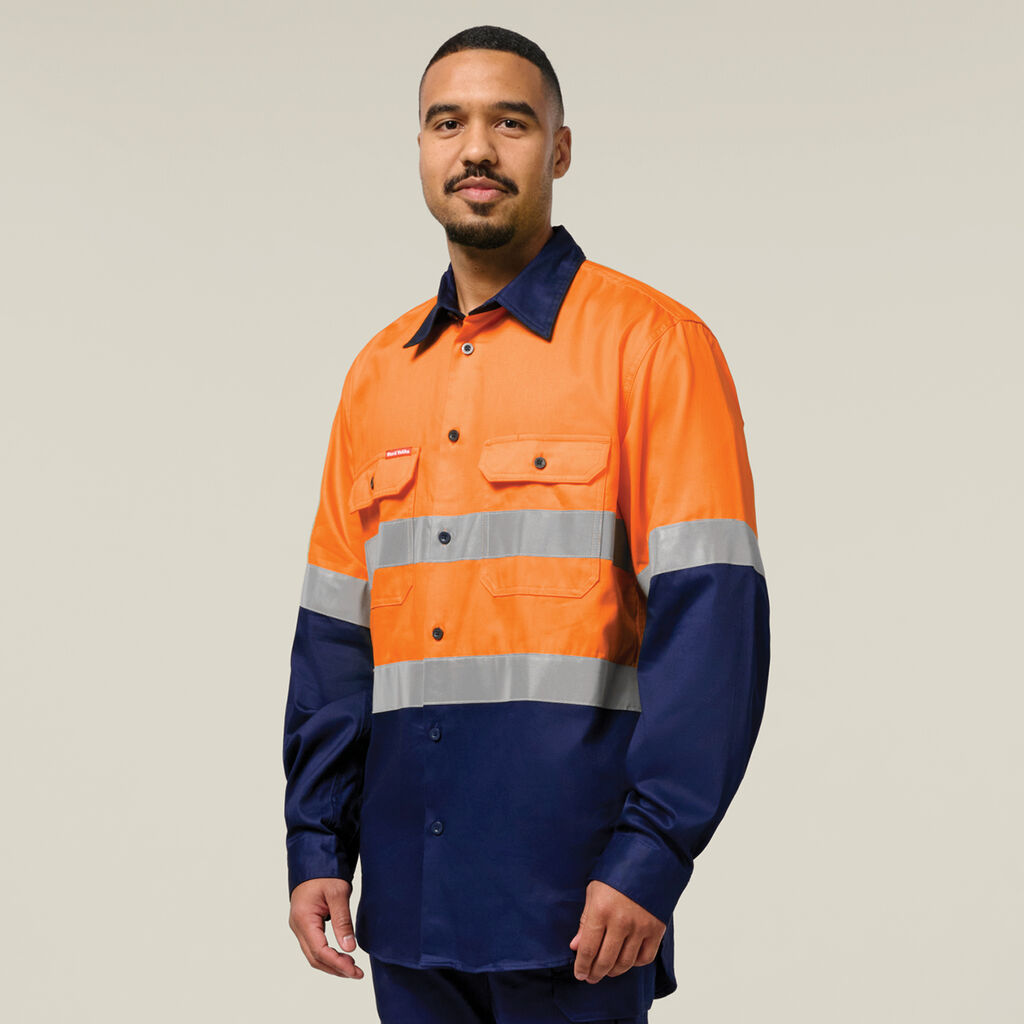 Core Hi-Vis 2 Tone Taped Cotton Drill Shirt