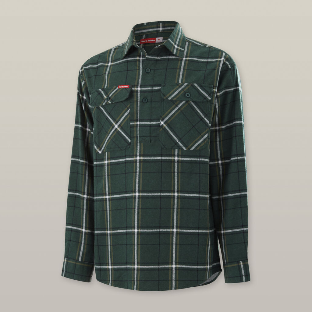 Core Long Sleeve Closed Front Check Flannel Shirt