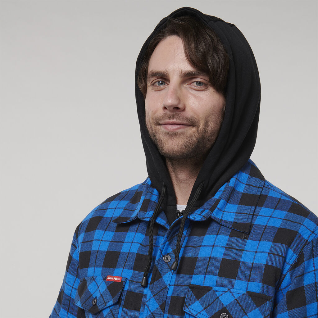 Quilted Flannel Hooded Shacket