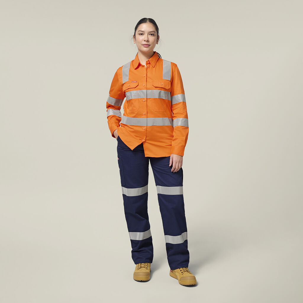 Women's Core Biomotion Hi-vis Taped Long Sleeve Cross Back