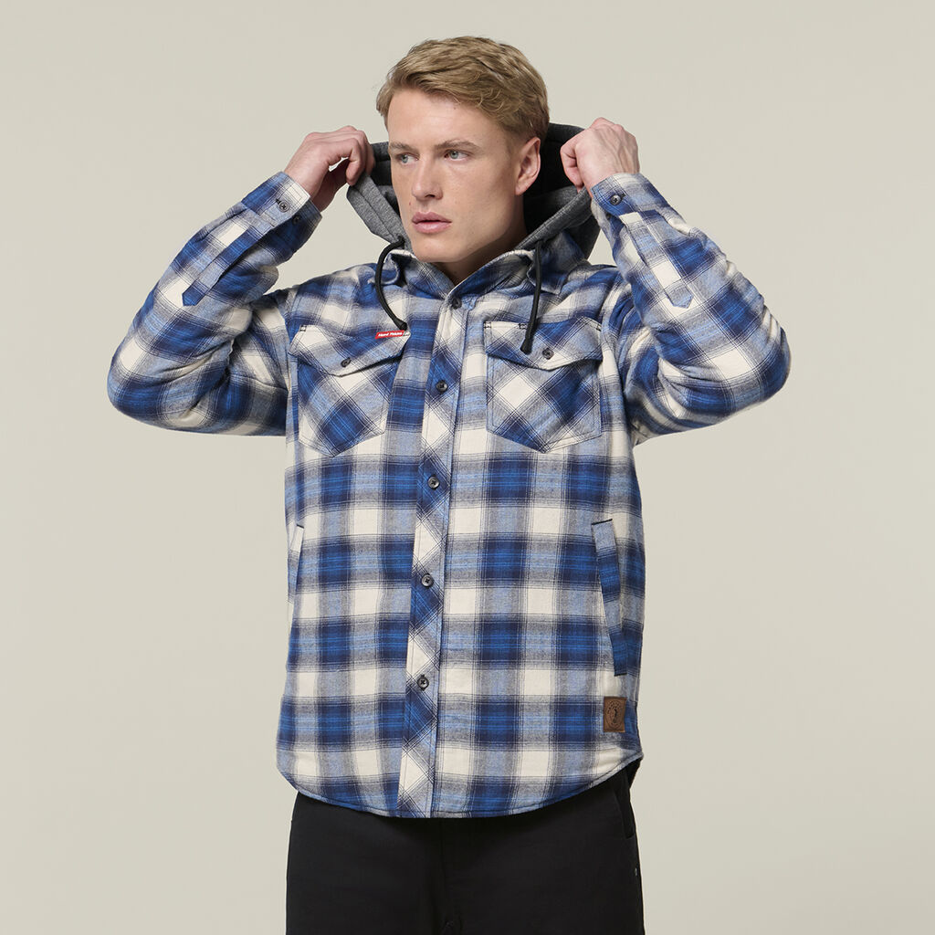 Quilted Flannel Hooded Shacket