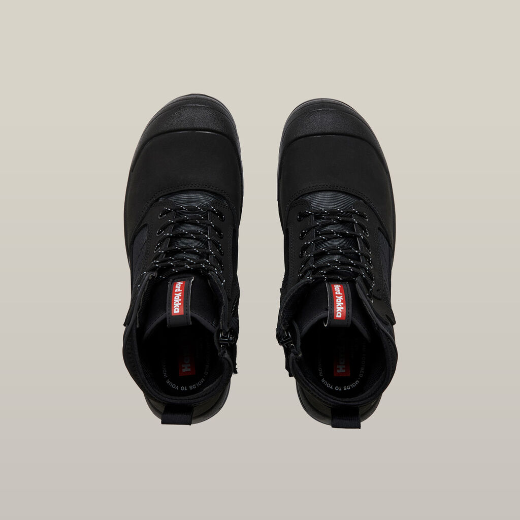 Nite Vision Hi Vis Lace Up Steel Toe Safety Boot - Black