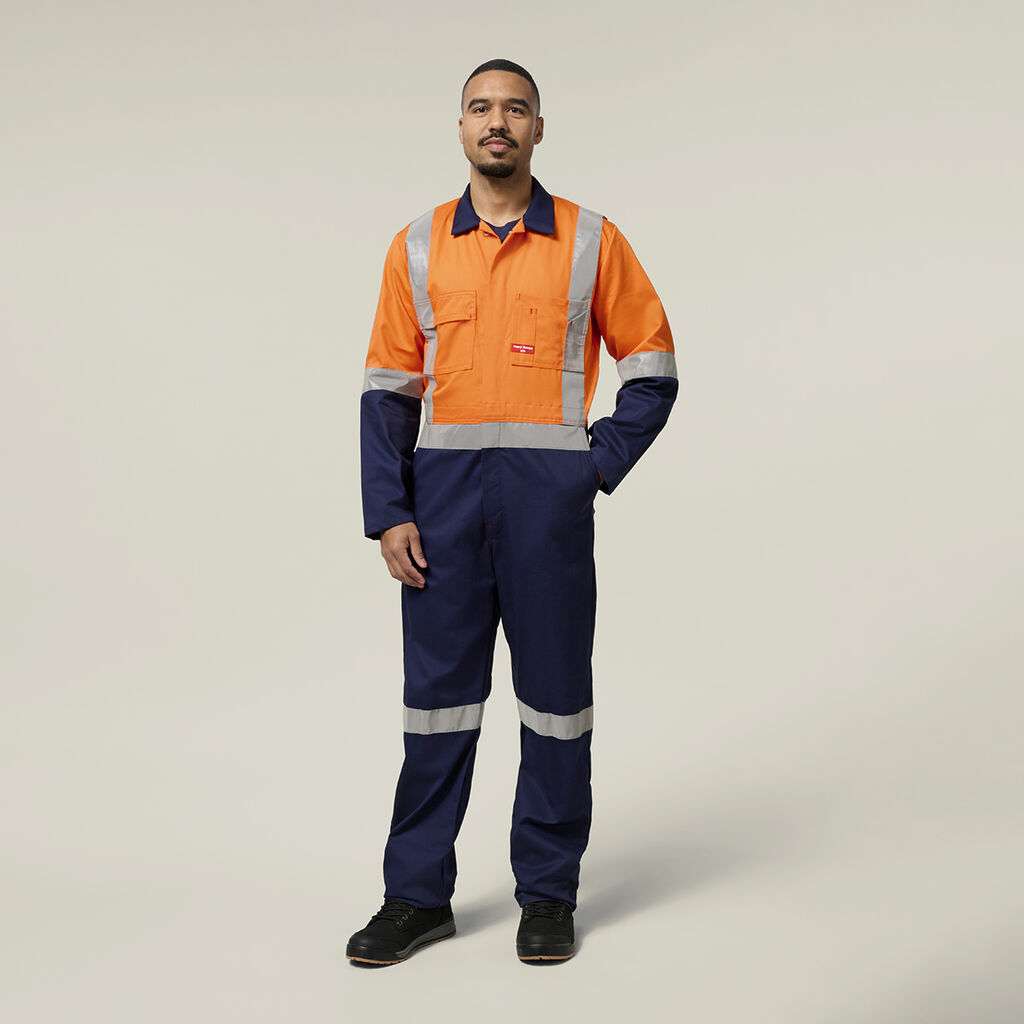 Hi-Vis 2Tone Taped Cotton Drill Coverall