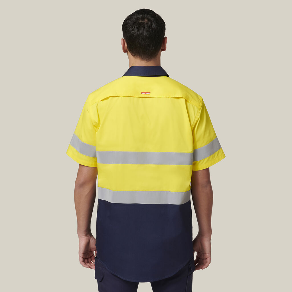Short Sleeve Hi Vis 2 Tone Taped Vented Shirt
