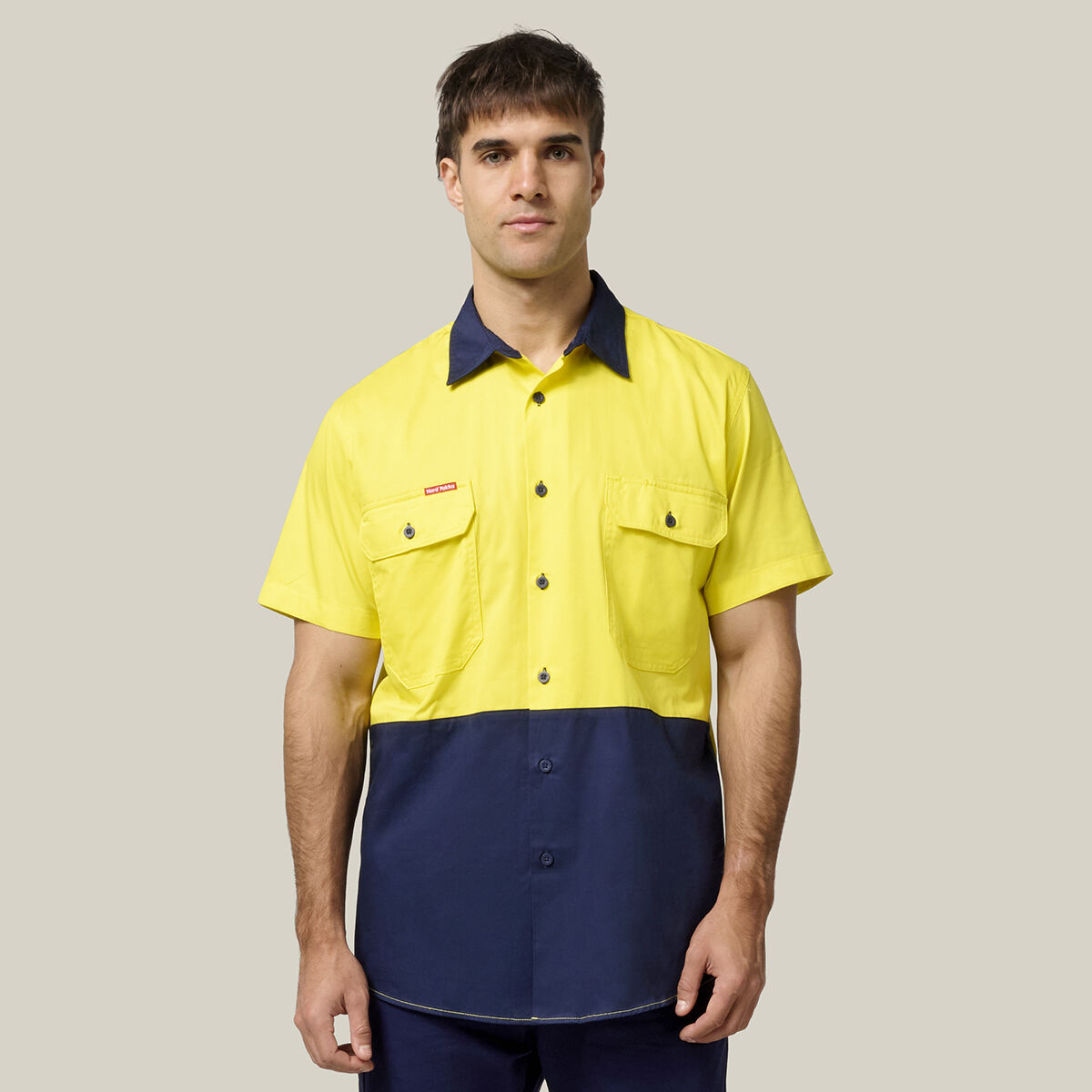 Koolgear Hi Vis 2Tone Vented Short Sleeve Shirt | Hard Yakka