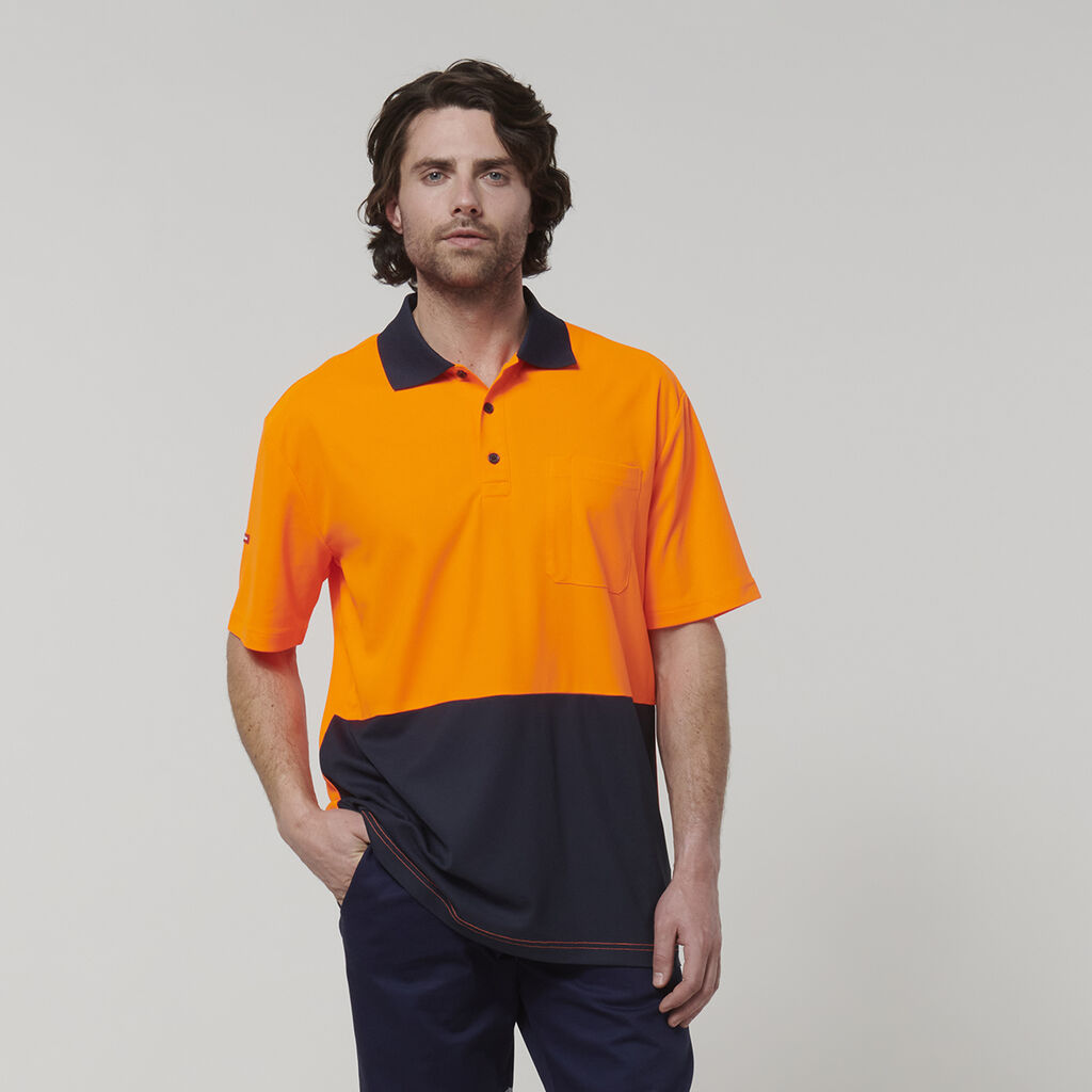 Mens Short Sleeve Hi Vis Polo