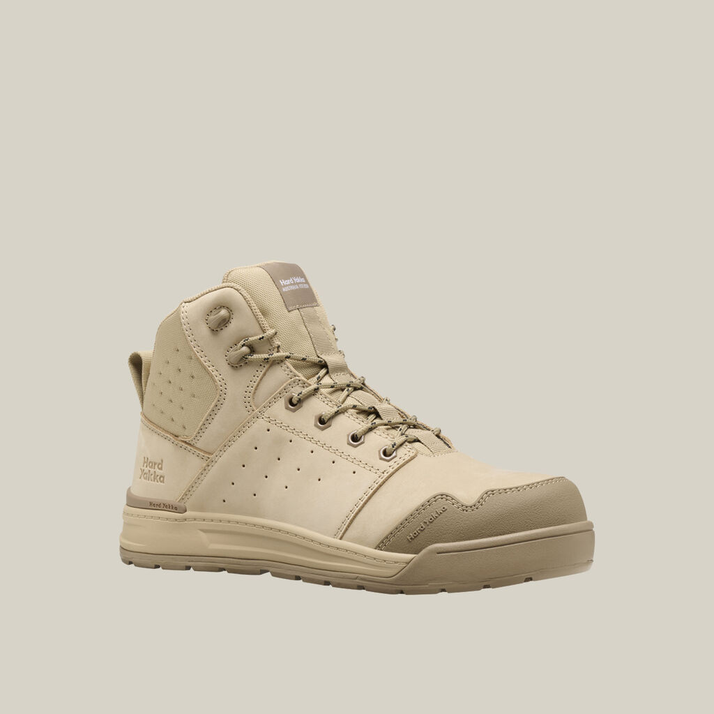 Evolution Lace Up & Side Zip 5" Steel Toe Safety Boot- Sand