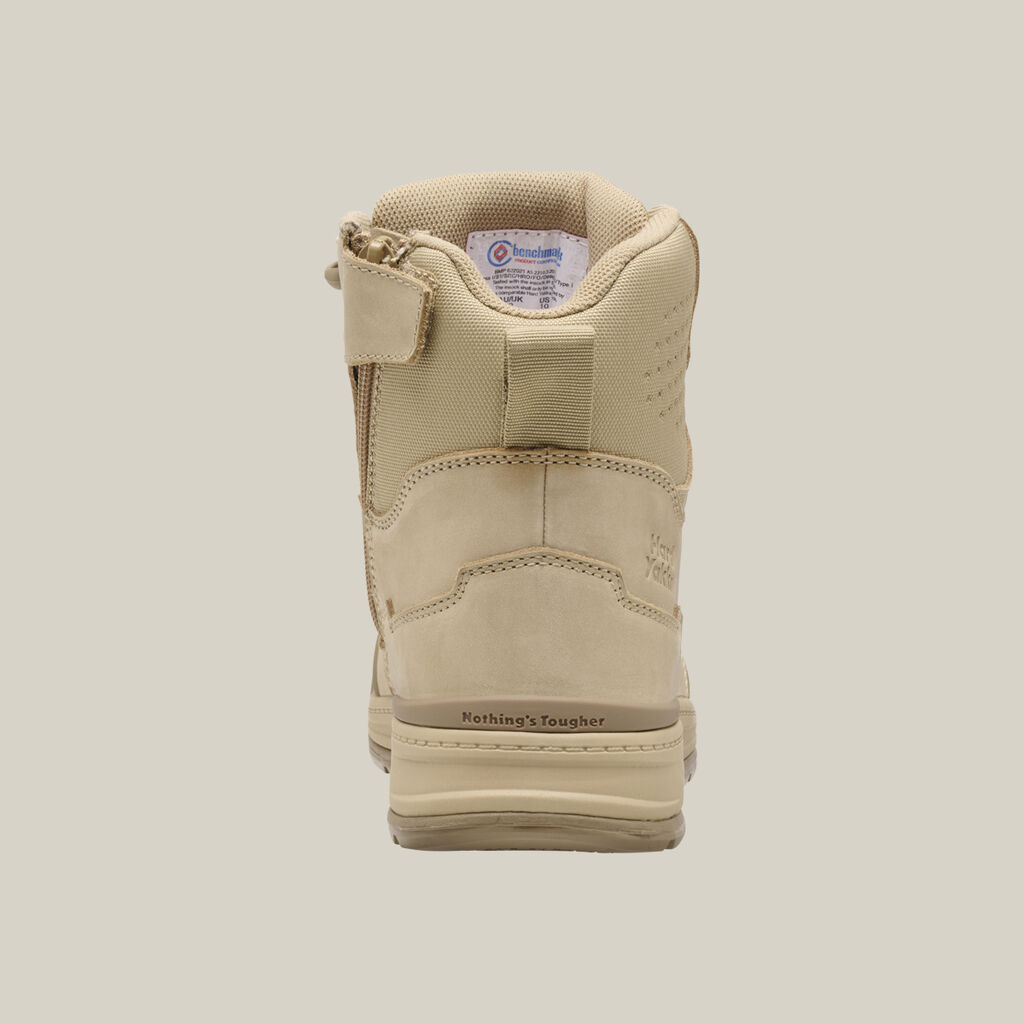 Evolution Lace Up & Side Zip 6" Steel Toe Safety Boot - Sand