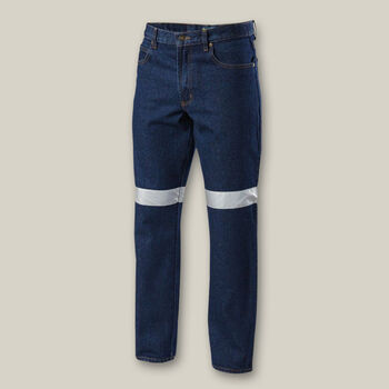 Enzyme Washed Taped Denim Jean
