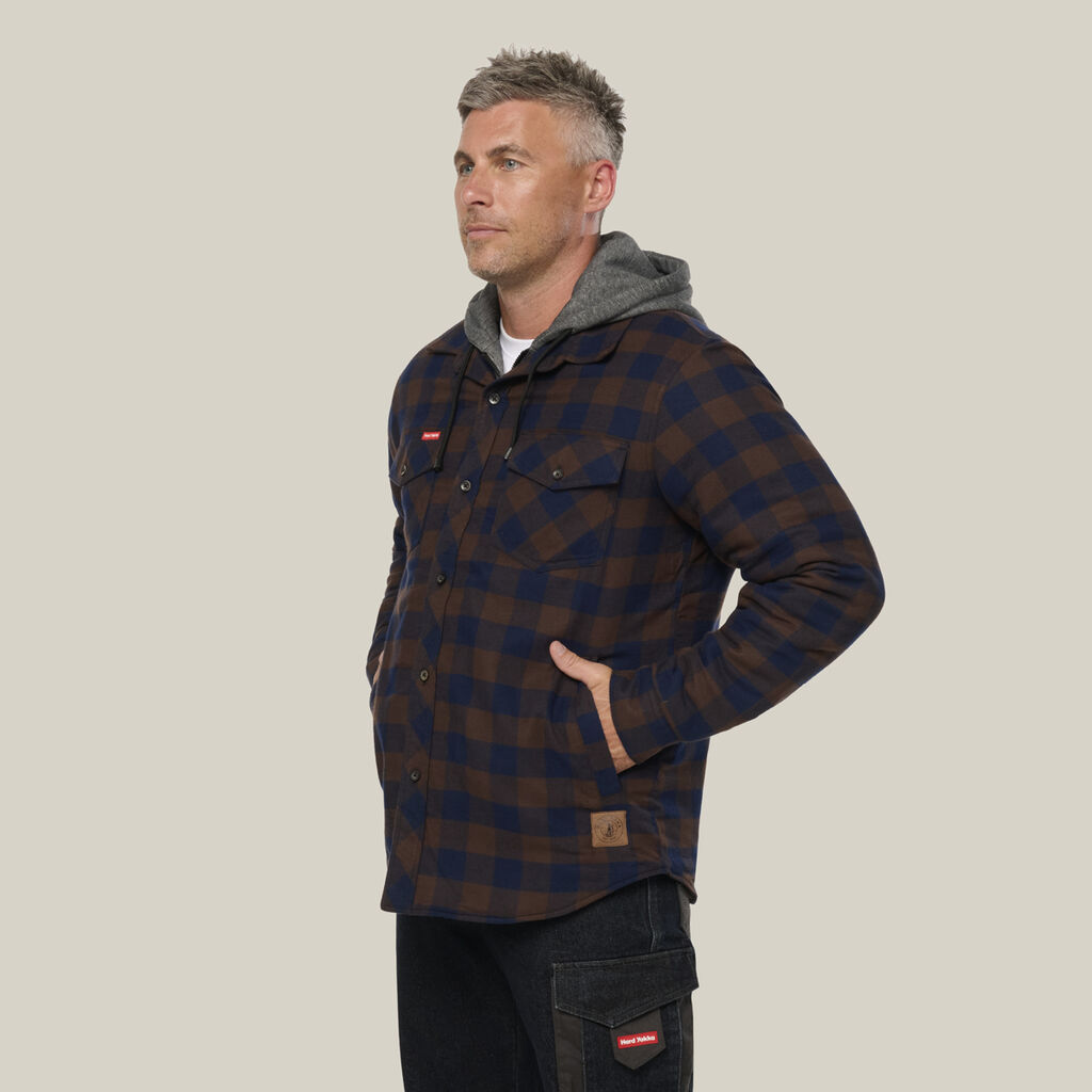Quilted Flannel Hooded Shacket