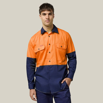 Koolgear Hi Vis 2 Tone Vented Long Sleeve Shirt