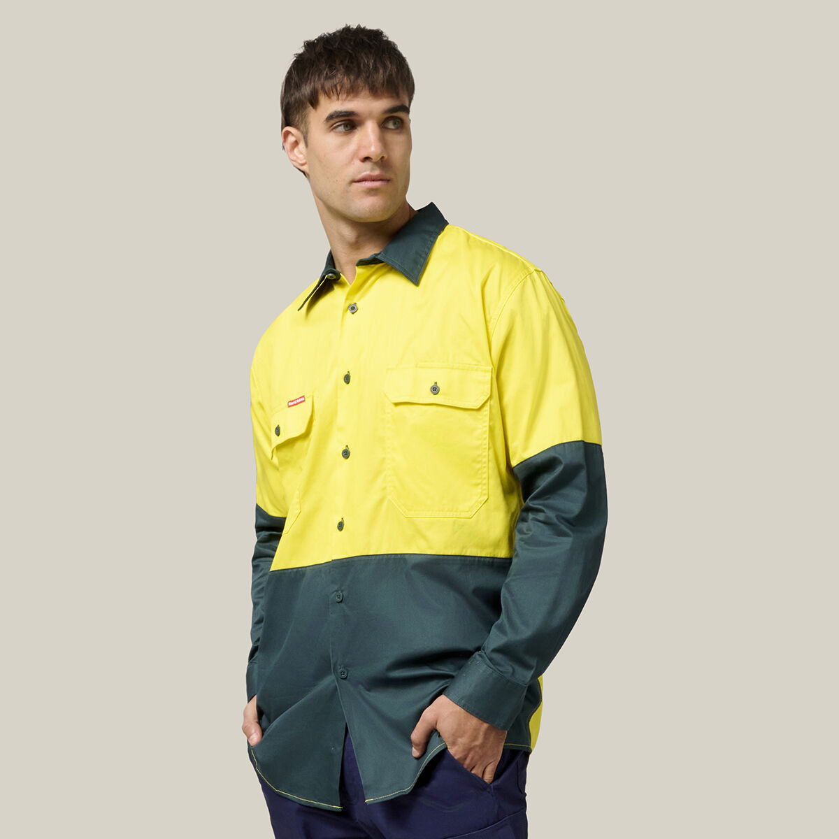 Shop the Koolgear Hi Vis 2 Tone Vented Long Sleeve Shirt