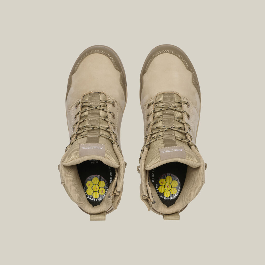 Evolution Lace Up & Side Zip 6" Steel Toe Safety Boot - Sand