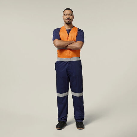 Hi-Vis 2Tone Action Back Cotton Taped Overall