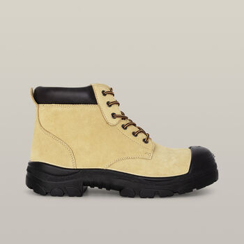 Gravel Lace Up Steel Toe Safety Boot - Sand