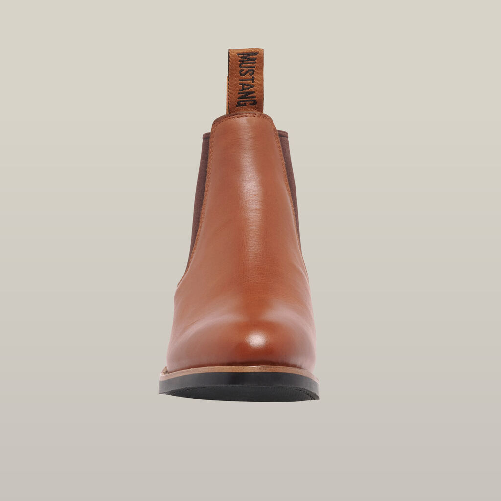 Women's Mustang Signature Pull-up Leather Boot - Tan